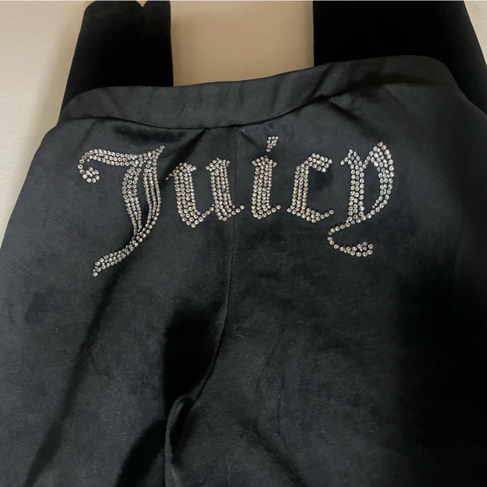 Juicy Couture Black Track Pants with Silver Accents